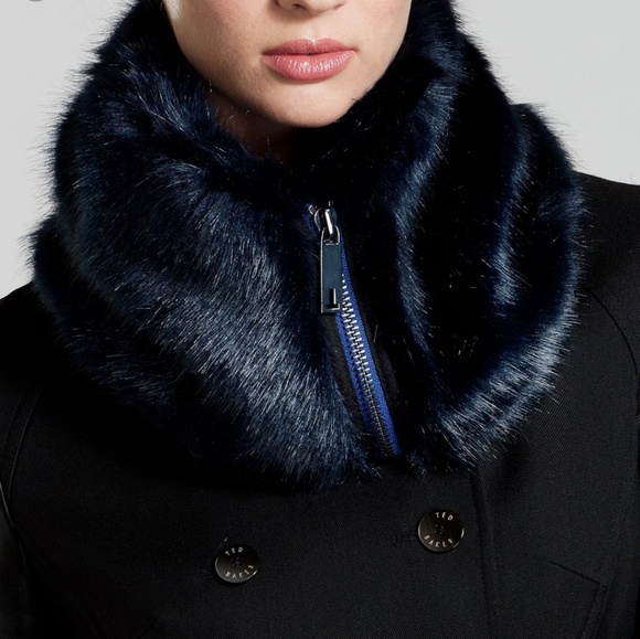 🔥LAST 1🔥NWT TED BAKER FAUX FUR COLLAR - Picture 2 of 8